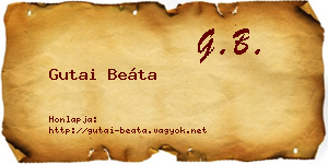 Gutai Beáta névjegykártya