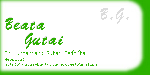 beata gutai business card